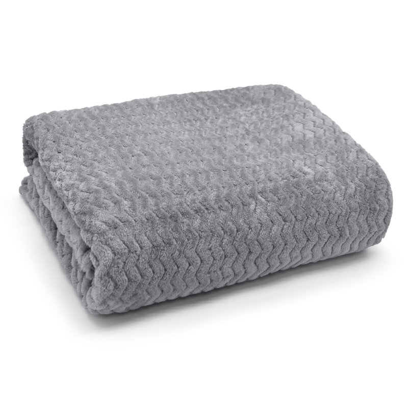 Emmrie Throw Blanket, Silver