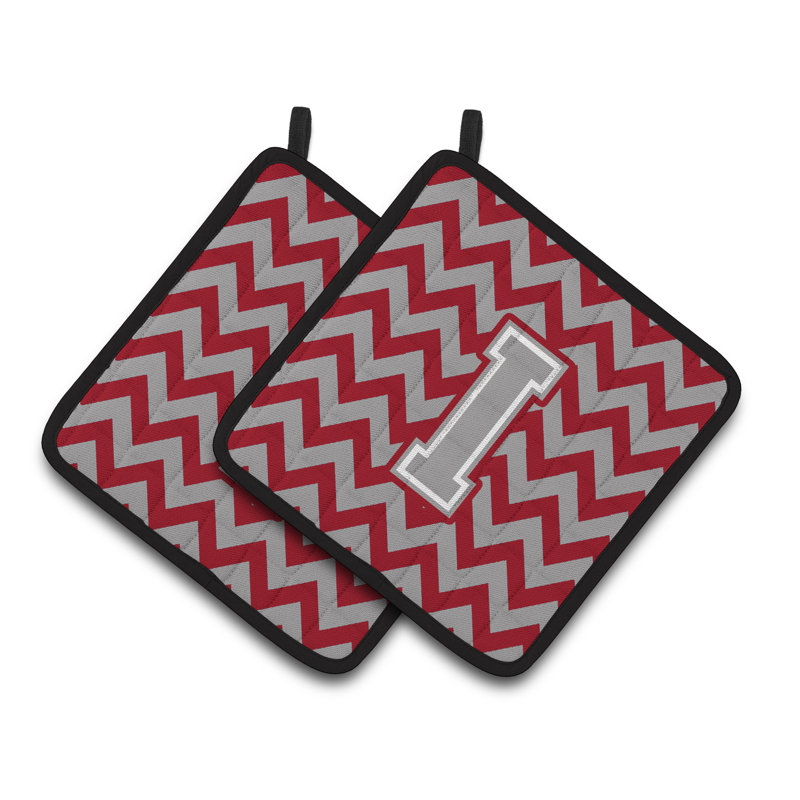 Poignée à chevrons, I, Cramoisi / gris