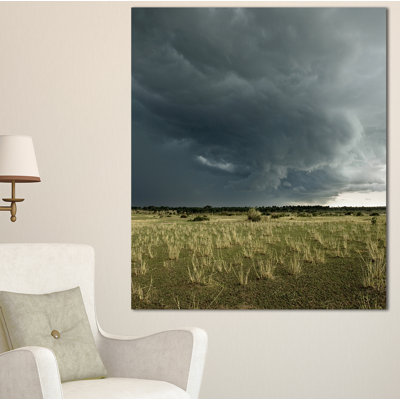 « pluie cloud over green pâturage », reproduction de photo sur toile tendue