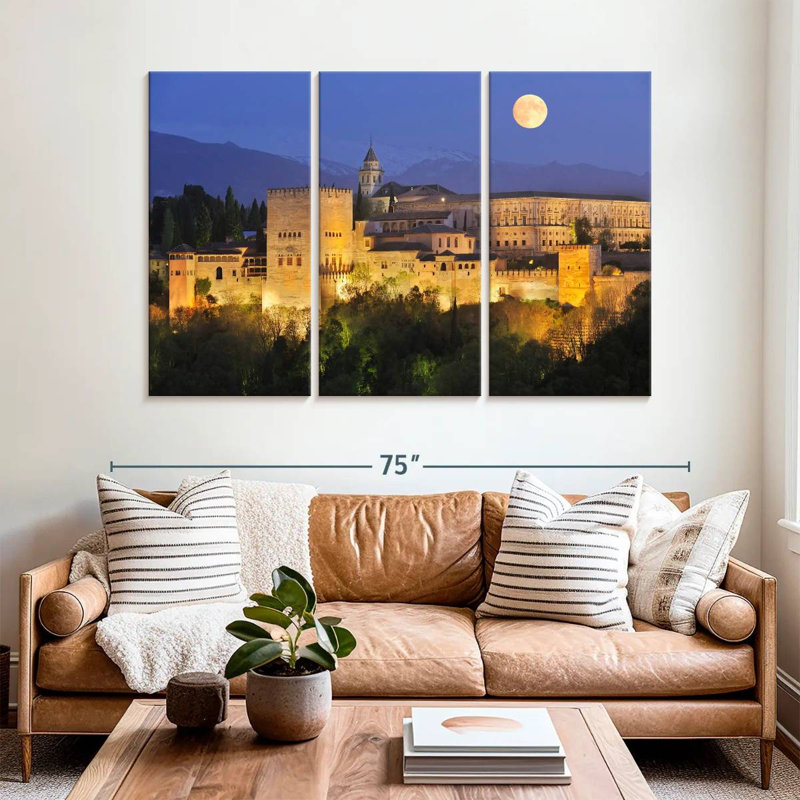 Rorry Full Moon At Alhambra Palace, 42" H x 65" W