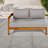 Spacious Patio Sofas, Solid Acacia Wood Modern Corner Design For Backyard