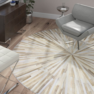 Tapis en cuir de vache Zehner