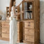 Verre brun + vitrines en bois massif