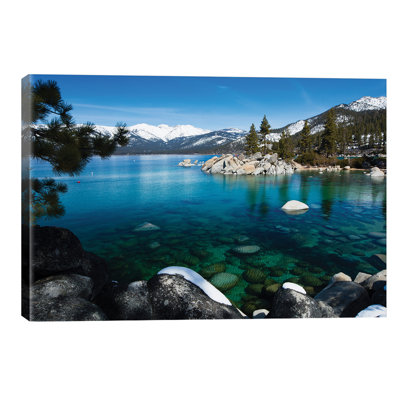 Rocks In A Lake, Lake Tahoe, California, Usa V by Panoramic Images - No Frame Print on Canvas