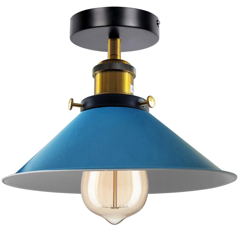 Denzel Semi Flush Mount, Blue