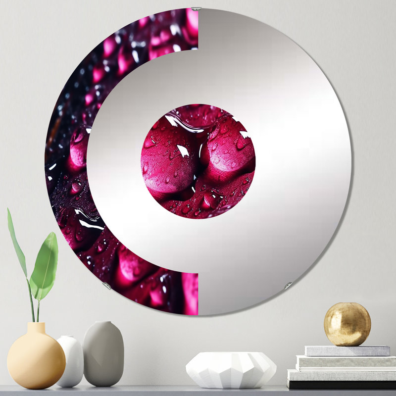 Xanti - Miroir mural demi-cercle, 23,6 po x 23,6 po