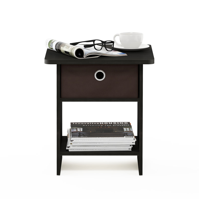 Brigette Sled End Table, Espresso/Brown