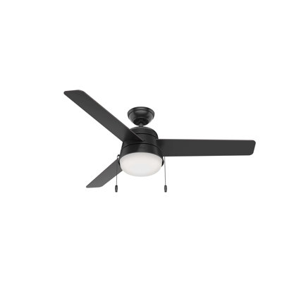52" Aker 3 - Blade Indoor Standard Ceiling Fan with Pull Chain and Light Kit Included