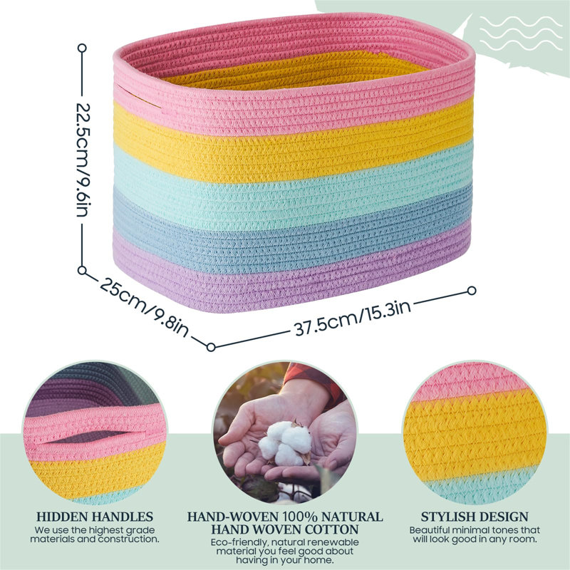 Ebern Designs Rhori Wool / Felt Decorative Bin
