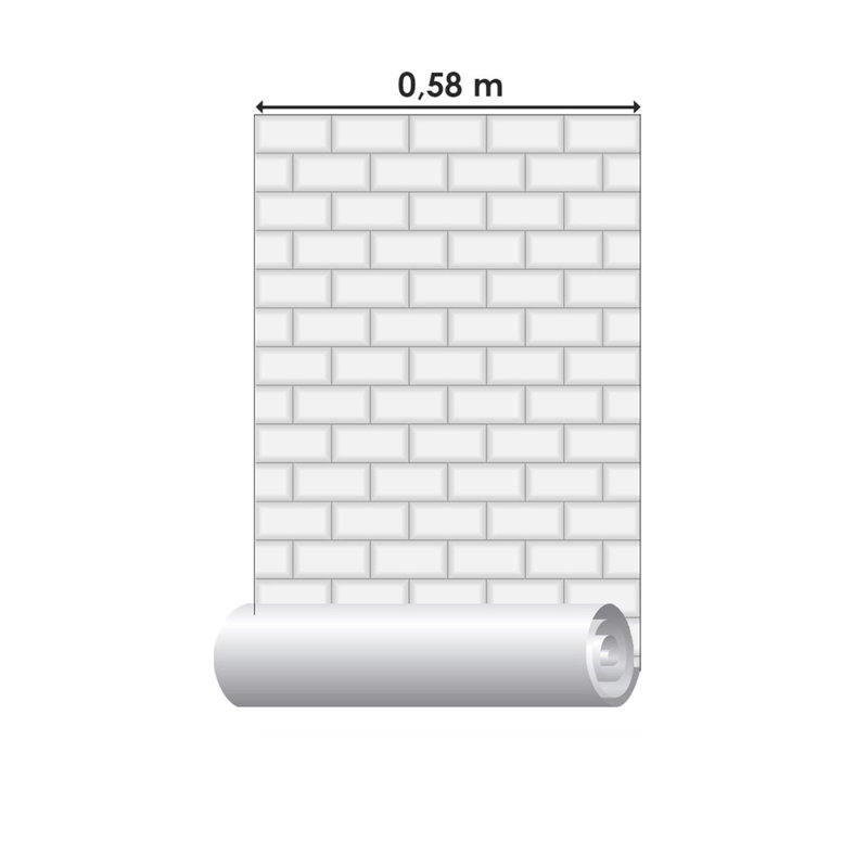 Rouleau de papier peint adhésif Harahan, L 126 po x l 24 po