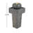 25.59"H Minimalist Concrete Column Fountain–LED-Lit Modern Outdoor Oasis, Sturdy Landscape Feature For Patio, Porch