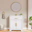 Meuble-lavabo simple 36 po avec plateau en résine et lavabo sur pied-1459783062