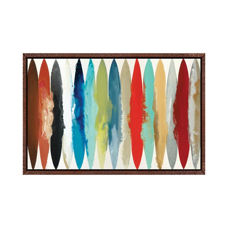 Flowing Motion I by Domonique Brown - Painting on Canvas, 101.6 cm H x 66.04 cm W, Classic Brown Wood Framed