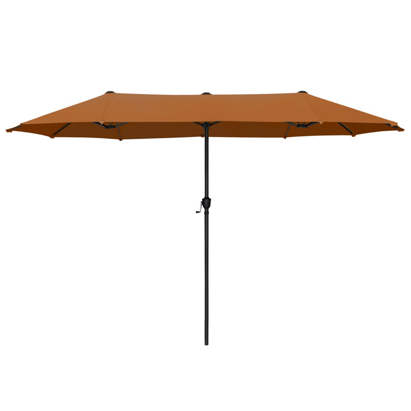 Parasol de marché rectangulaire 13 pi Aletse, Orange brun
