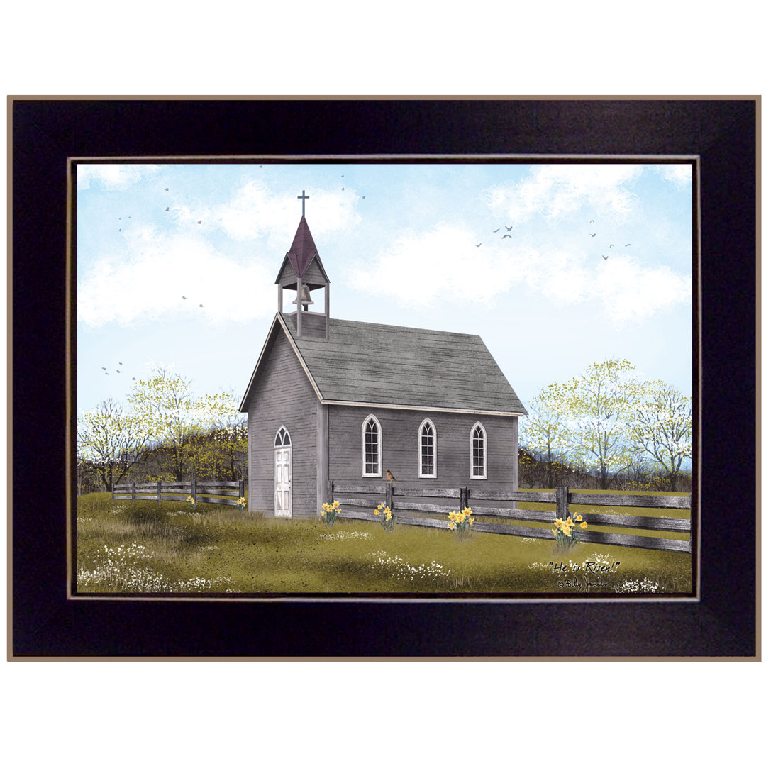 He is Risen Framed Wall Art for Living Room, Home Wall Decor Framed Print by Billy Jacobs August Grove®
