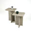 Ensemble de 2 petites tables de bout modernes pour le salon Travertine Look