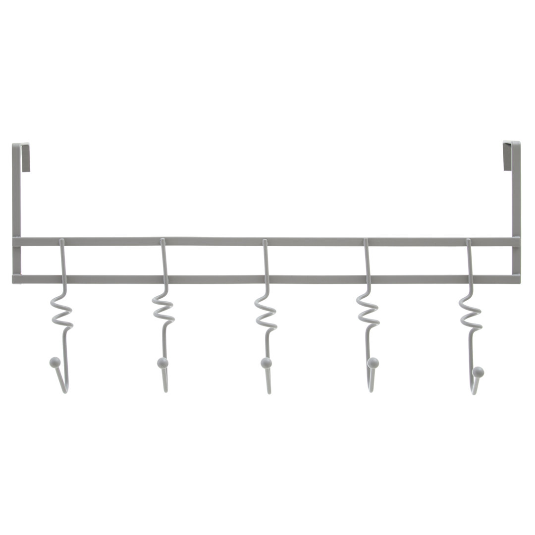 Jaxen Iron Over-the-Door 5 - Hook Coat Rack