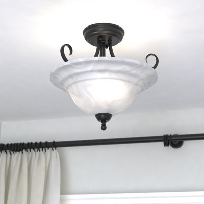 Plafonnier semi-encastré 3 lumières 14 po
