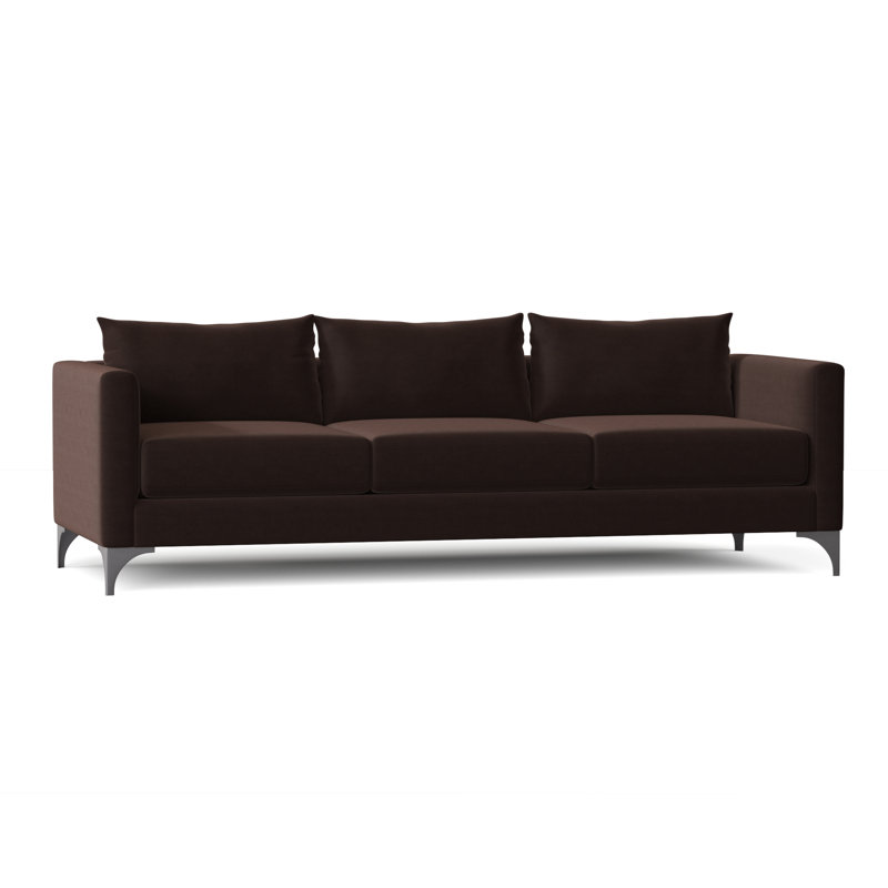 Vess Upholstered 87'' Sofa, Akiko Walnut