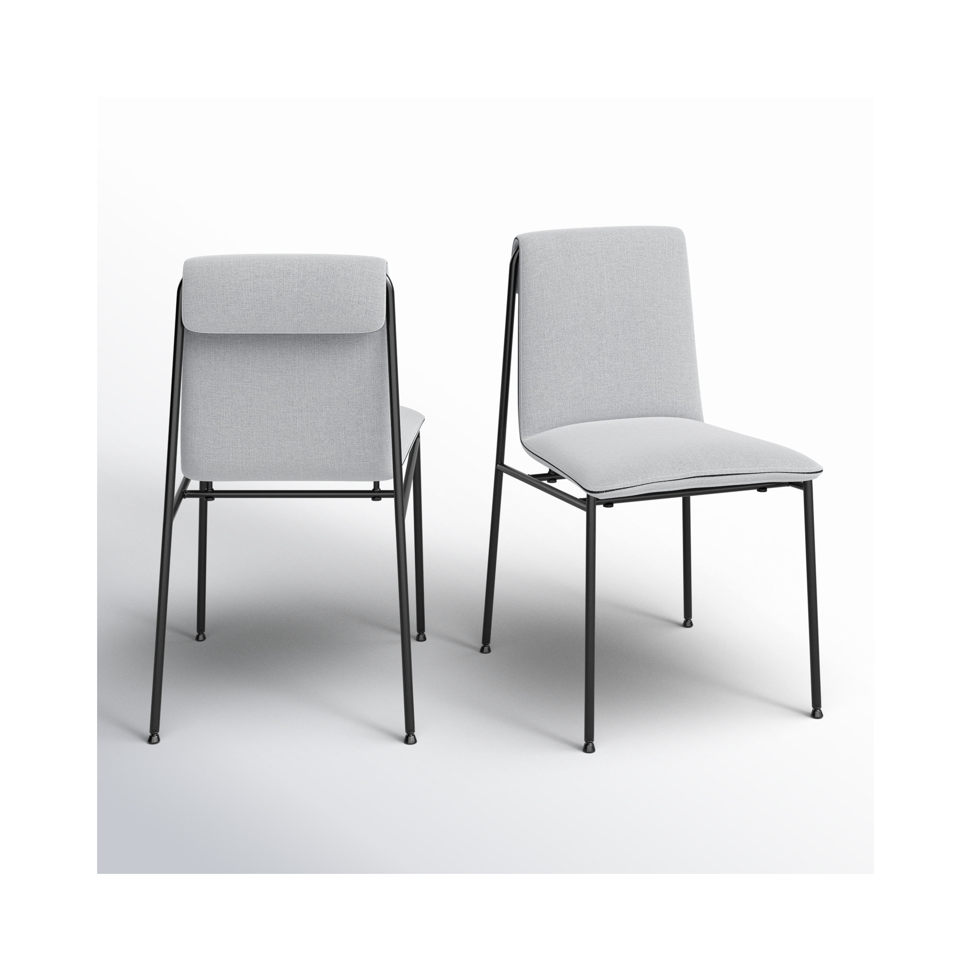 Kerey Metal Frame Dining Chair, Gray