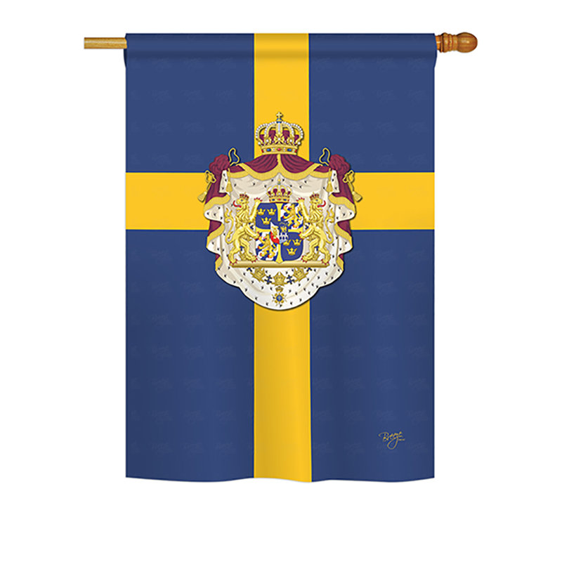 Drapeau de maison en polyester 2 côtés suède, H 18,5 po x l 13 po