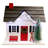 Holiday Offerings Ski House w/LED Lights 10 H x 10 W x 8 D Birdhouse
