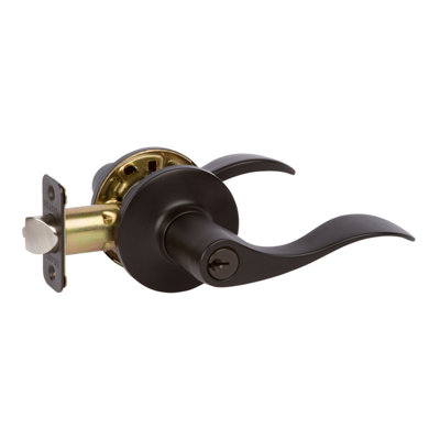 Delaney Logan Entry Door Lever Matte Black