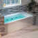 60" X 32" Alcove Acrylic Rectangular Whirlpool Heated Jetted Tub With Drain & Overflow