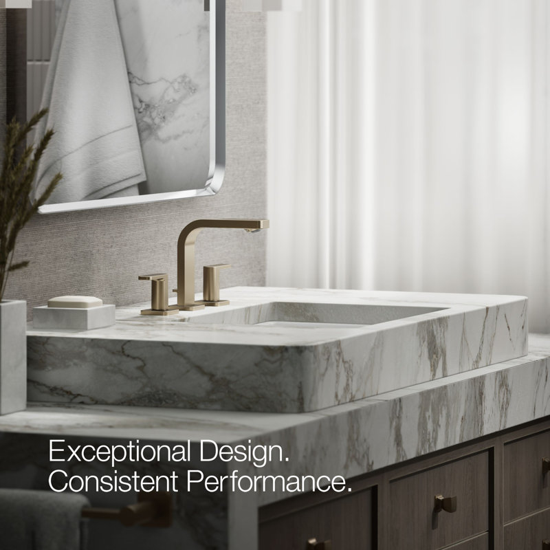 Parallel™Widespread Bathroom Faucet, 3-Hole Two Lever Handle Bathroom Sink Faucet, 1.2 GPM, Vibrant Brushed Bronze, 1.2 GPM