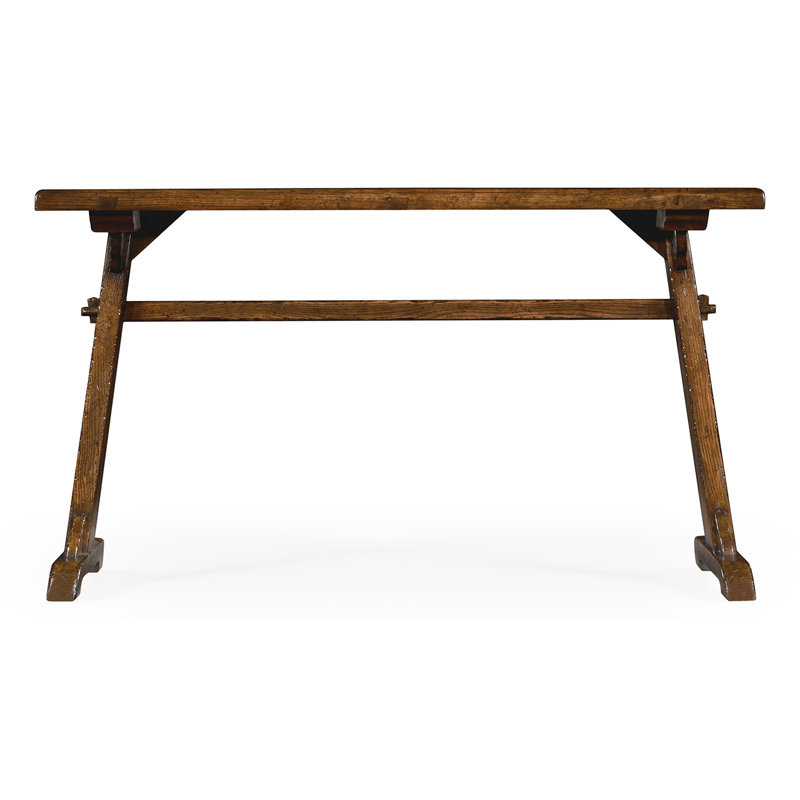 Sherwood Oak Solid Oak Dining Table, Dark Brown Tudor Oak