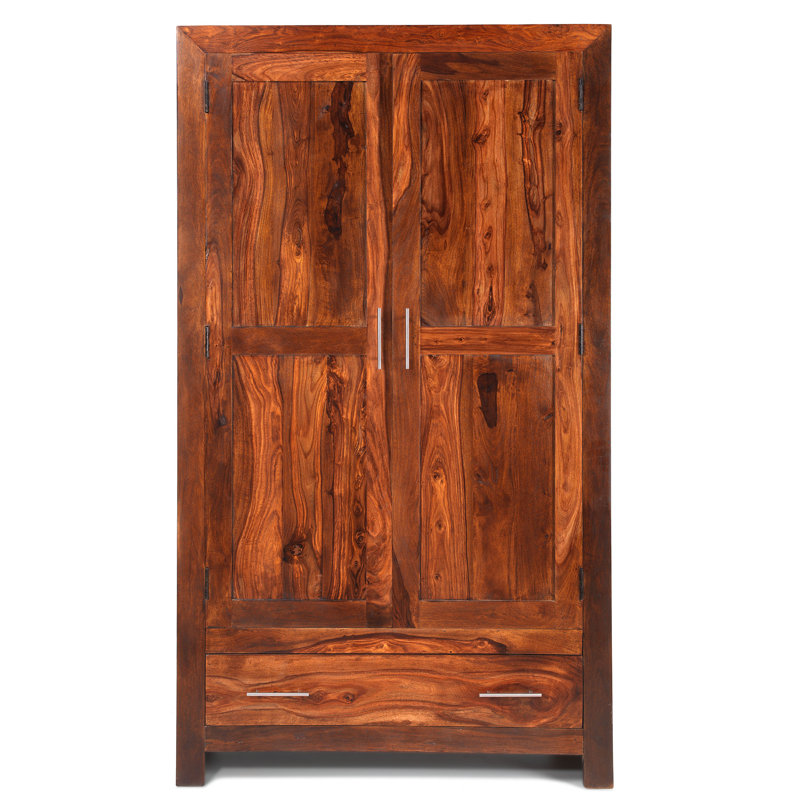 2 Door Solid Wood Wardrobe