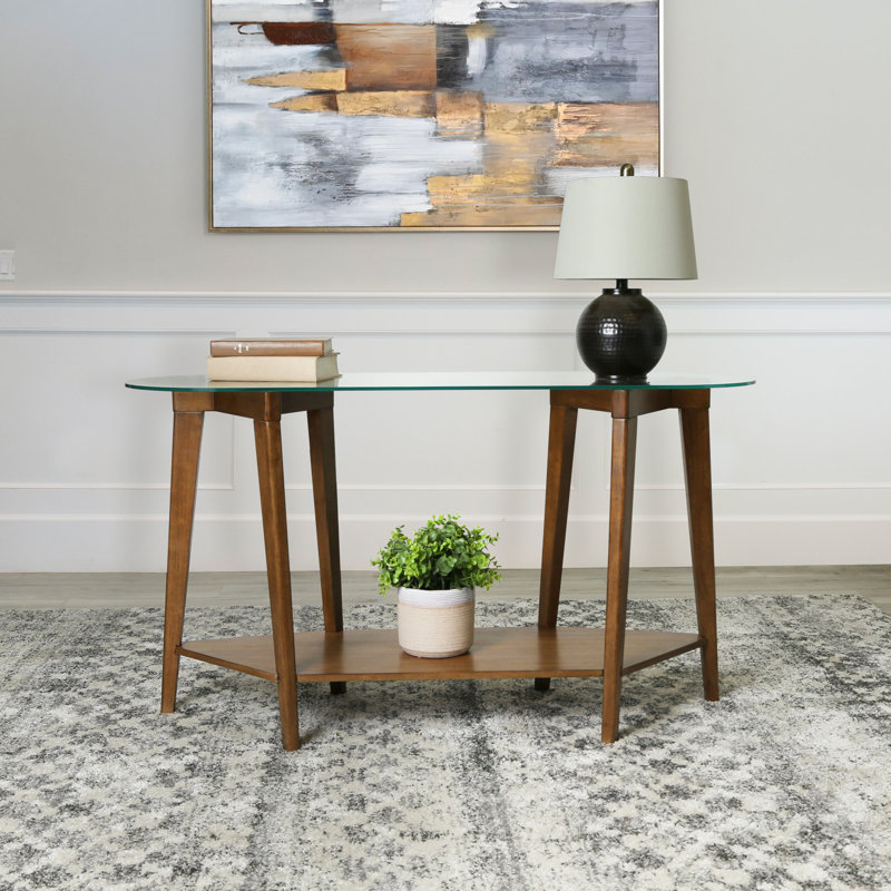 Myrick 52'' Glass Top Console Table