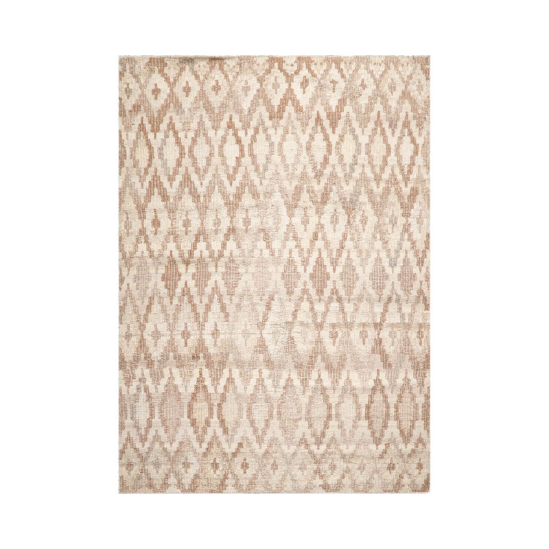Tapis oriental en laine tissé à la main à motif kilim 5 pi x 8 pi LoomBloom