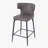 Counter Height Upholstered Bar Stools with Wing back and Metal Footrest