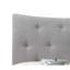 Grand lit en tissu gris Venacha