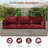 Outdoor 4" Thick Replacement Cushion Set Seat/Back Cushion (Set Of 3 Seats , 3 Backs , 2 Short Backs)-1775352324