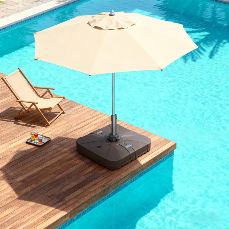 Porte-parapluie robuste, base de parasol carrée en porte-à-faux avec 4 roues pour faciliter le déplacement