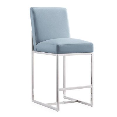 Baptista Upholstered Counter Stool with Metal Frame
