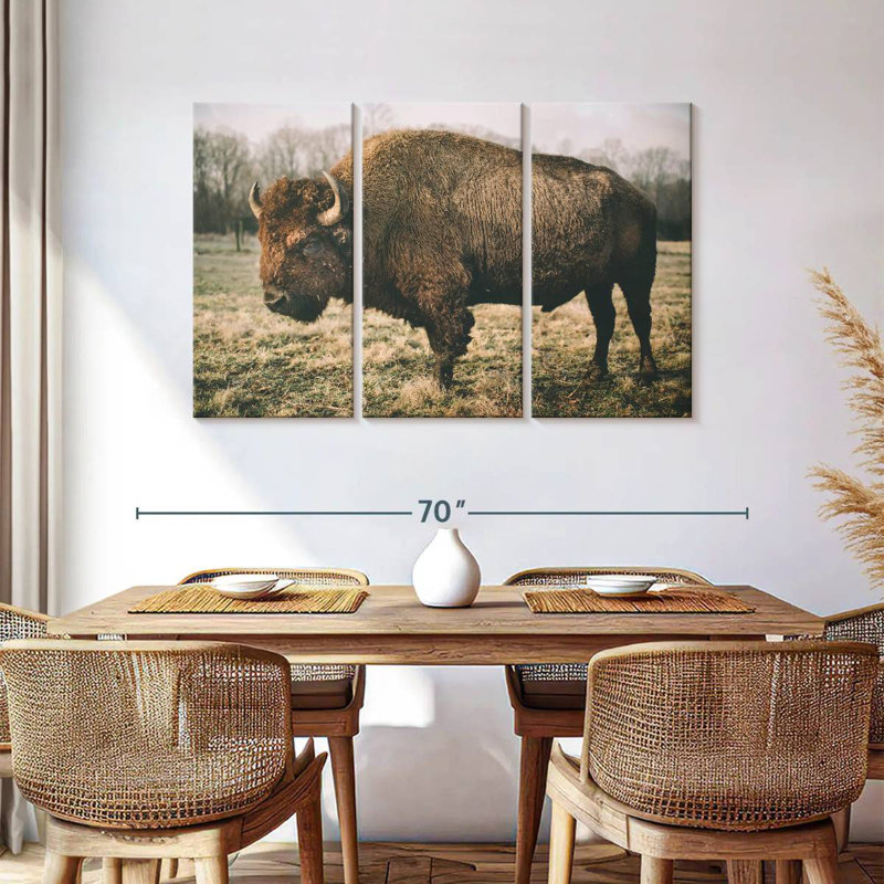 Brampt Solitary Bison IV, 36" H x 57" W