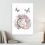 Fleurs parfumées de rose, papillon délicat et élégant, pivoine moderne, impression d'art mural nature-383041089