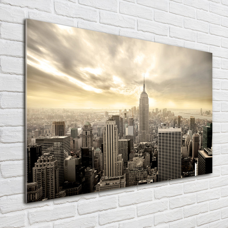 Manhattan New York - No Frame Print on Glass