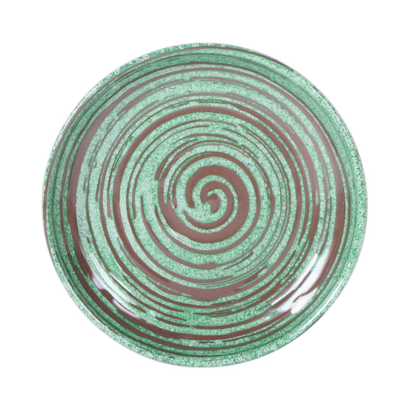 Stardust 7" Round Coupe Appetizer Plate, Green