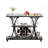 Kitchen Bar Cart With Wine Rack Tempered Glass Metal Frame Wine Storage-110746724