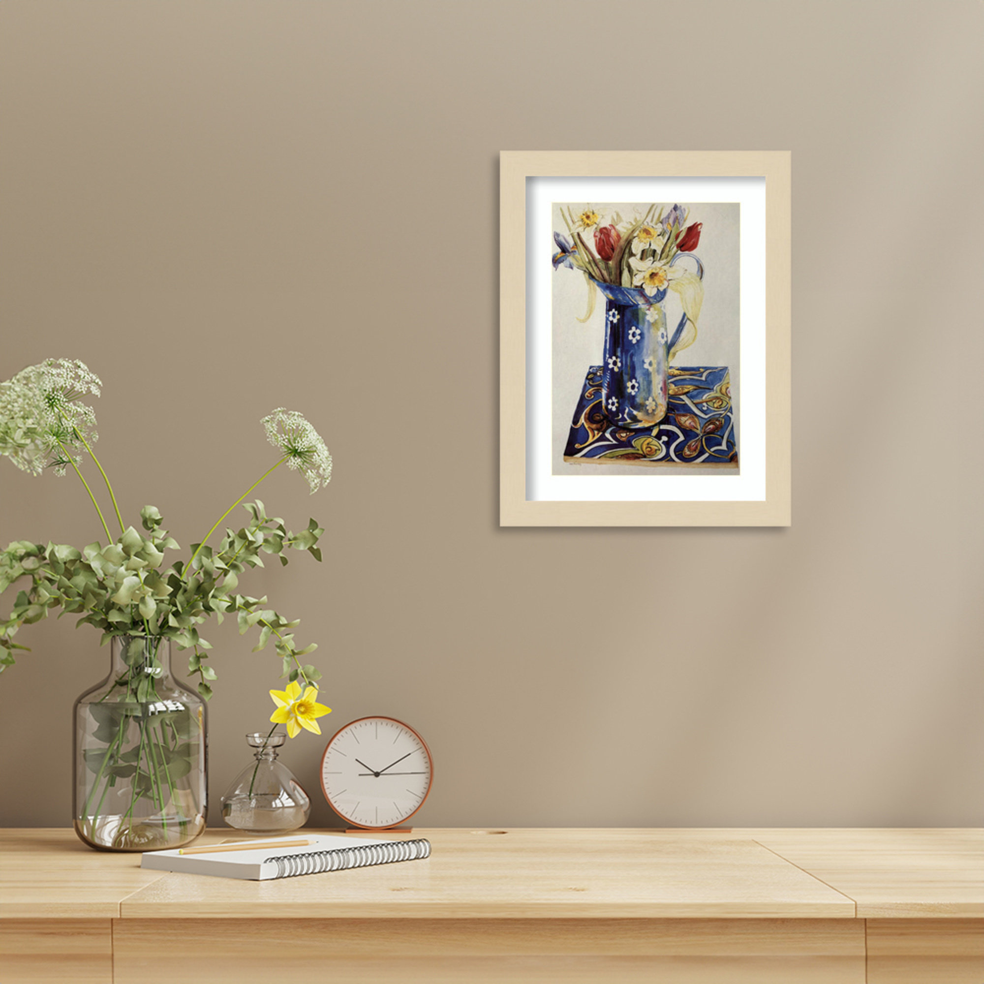 Tulips by Thewsey Joan, 13" H x 10" W, Brown