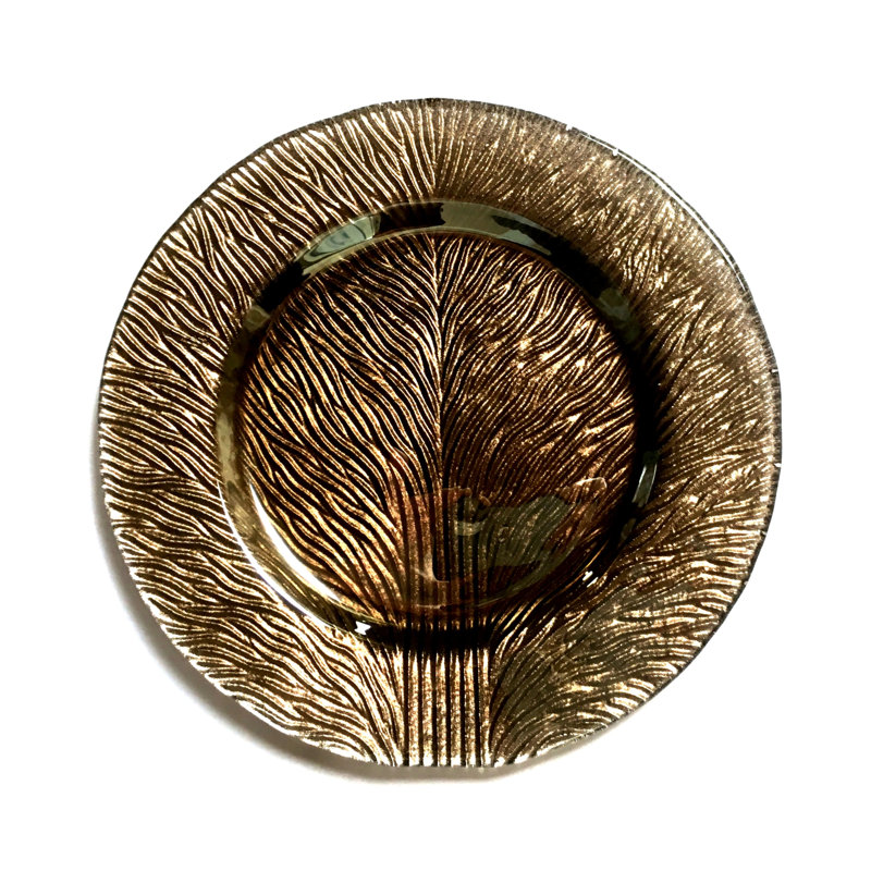 Assiette à salade irisée 8 po Tree of Life, Platine