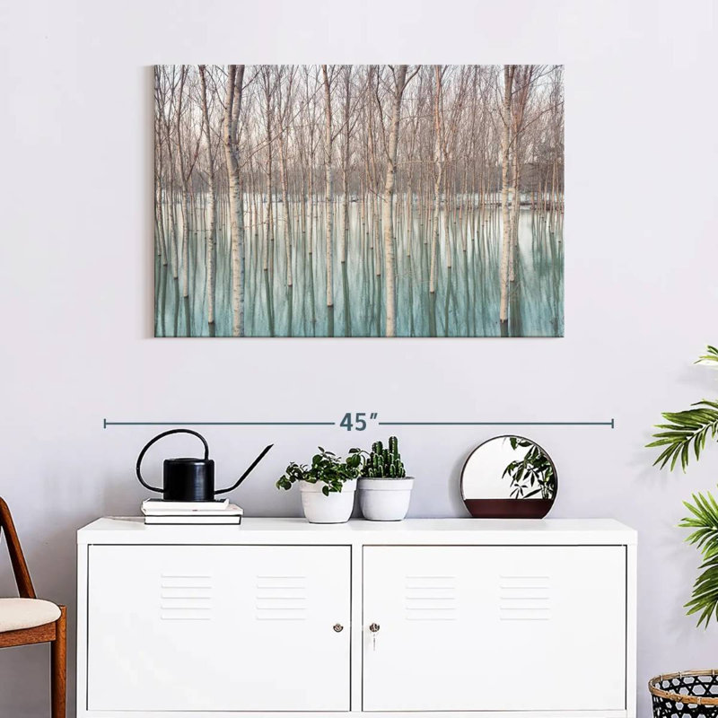 Harnek Ticino River Birch Trees, 24" H x 36" W