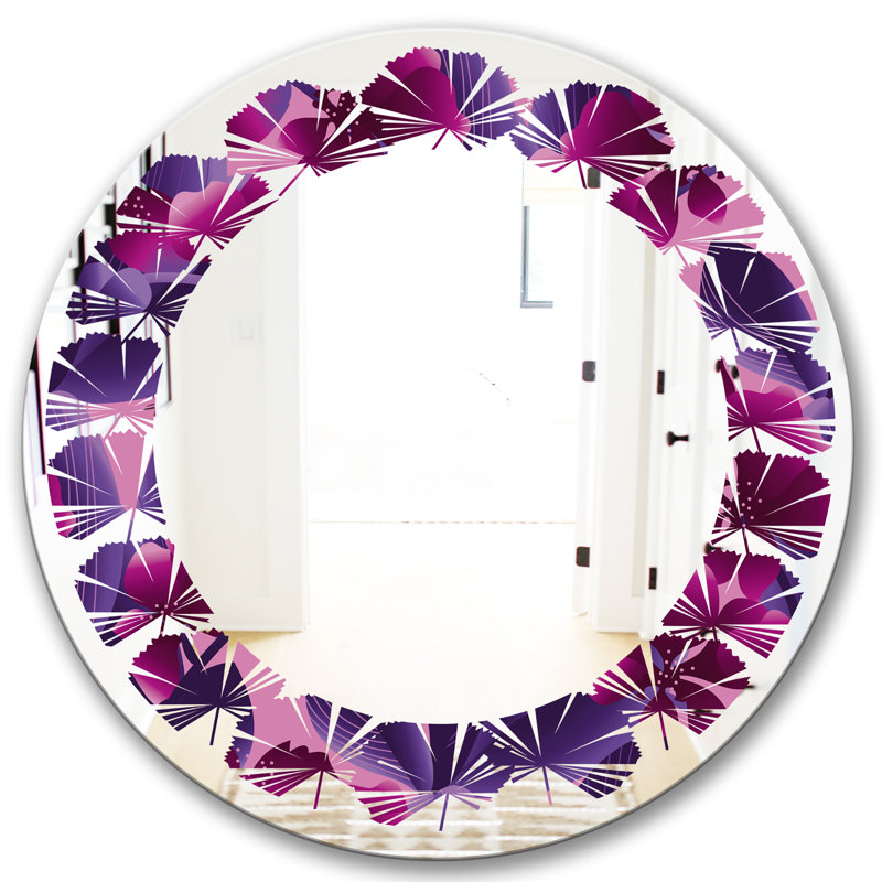 Miroir de meuble-lavabo à feuilles orchidée sans cadre cottage Americana, 23,6 po x 23,6 po, Feuilles 10