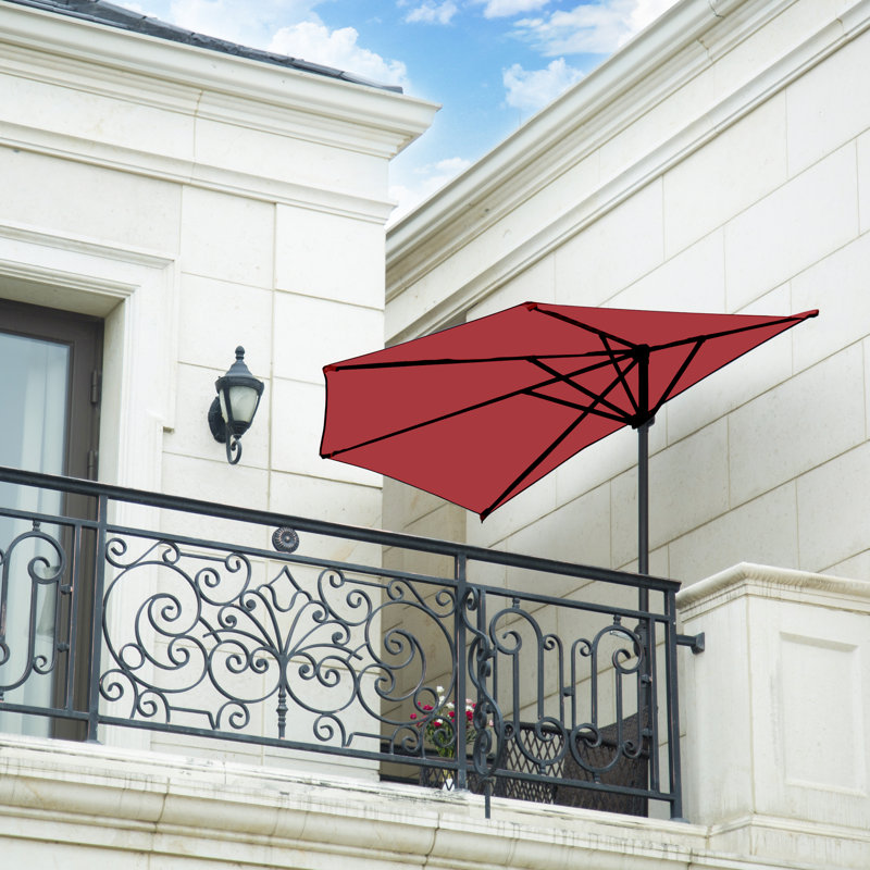 Parasol de marché 9 pi Nicholls, Rouge