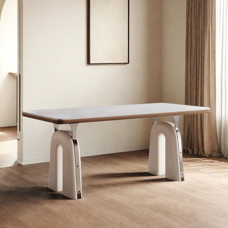 Table de salle à manger Exquise Modern Home, H 29,52 po x L 70,86 po x l 31,49 po