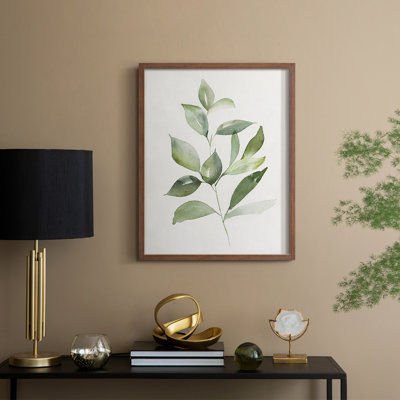 «Fresh Leaf Montage I», reproduction encadrée - bois massif